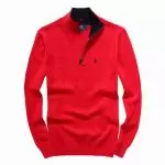 polo pulls hommes manche longue boutique mode reduction affaires rouge noir